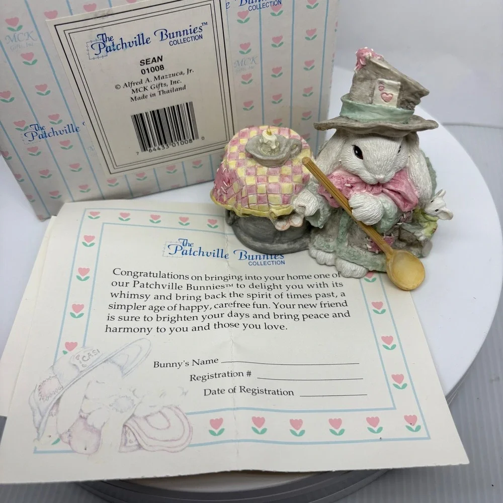1993 The Patchville Bunnies SEAN‎ Figurine Alfred Mazzuca Jr MCK Easter Rabbit